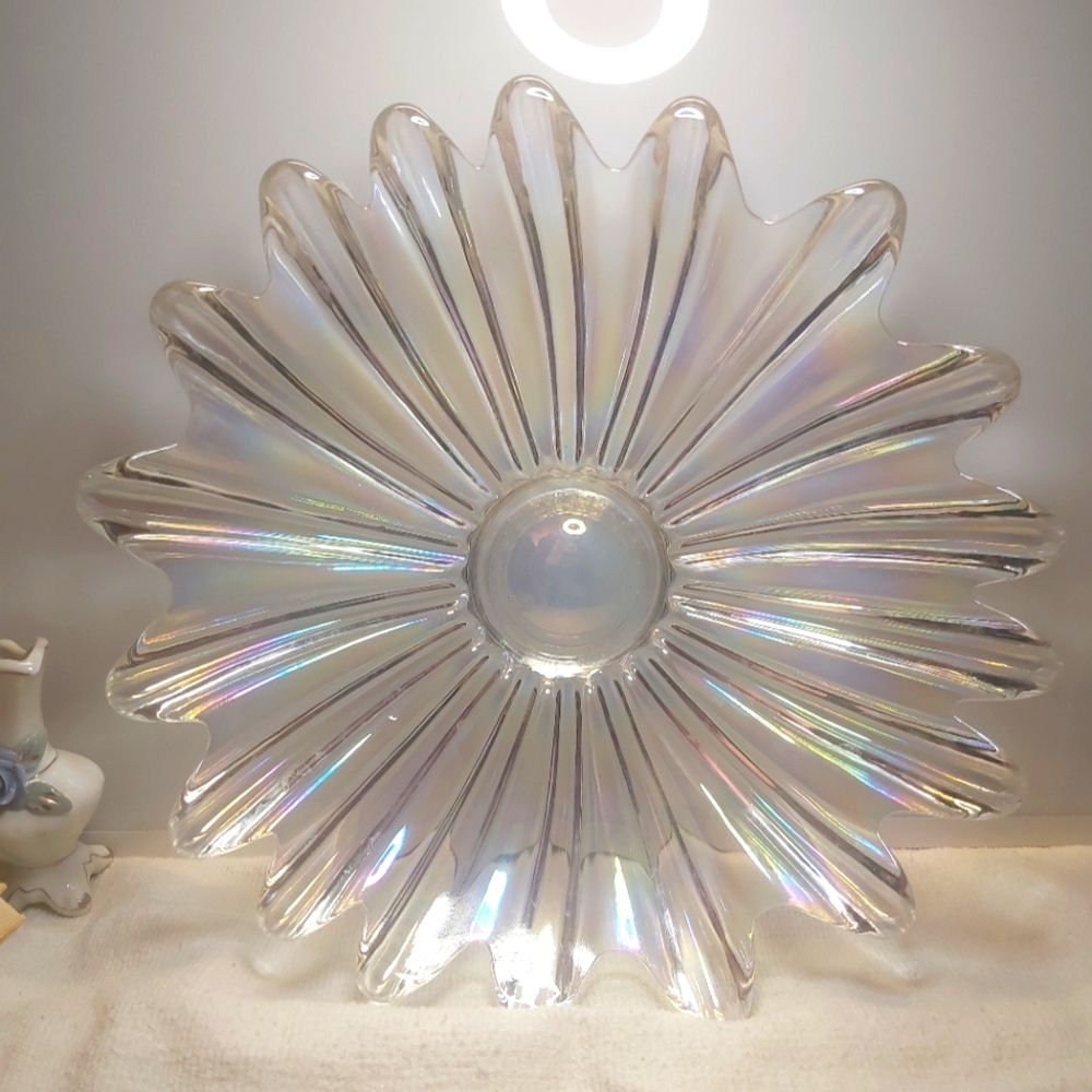 Iridescent Glass Plate Dish